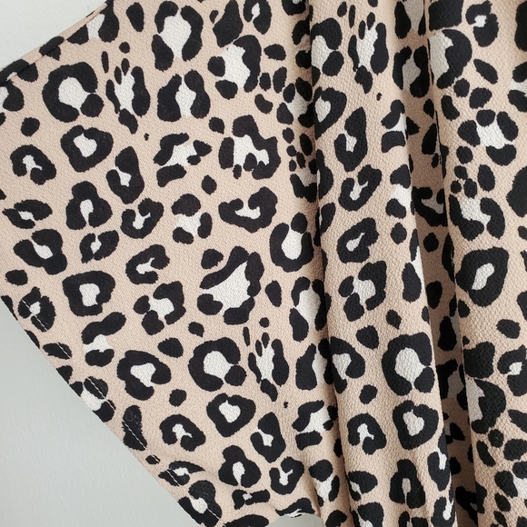 Ava & Viv Leopard Print V-Neck Button Up Midi Dress 2X - Picture 6 of 10